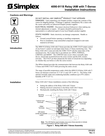 Simplex 4090-9118 Installation Instructions | Manualzz