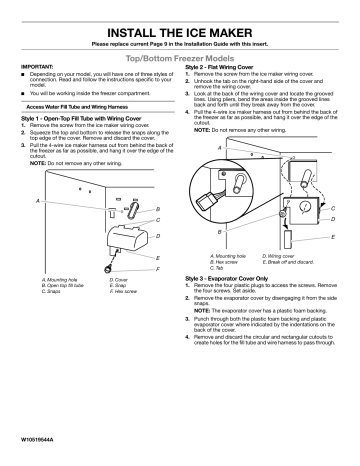 Whirlpool 24ECKMF Ice Maker Kit Installation guide | Manualzz