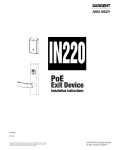 Sargent Sargent IN220 Installation Instructions Manual
