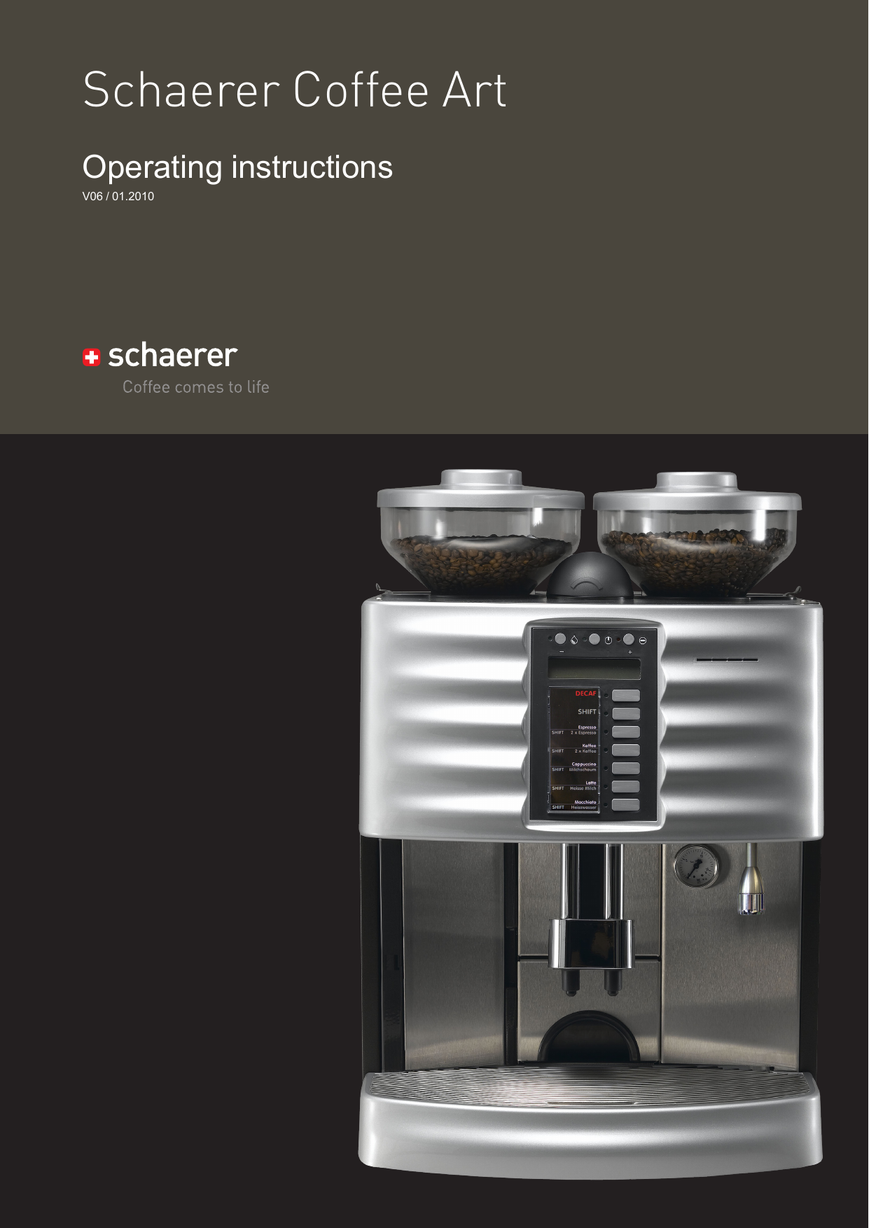 schaerer sca1 manual