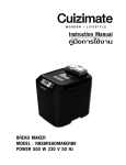 Cuizimate RBSBREADMAKERBK Instruction Manual