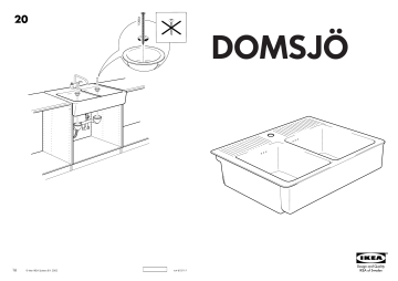 IKEA Domsjo dubbele spoelbak Manuel du propriétaire | Manualzz