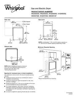 Whirlpool WTW7120HW - Owner's manual, Reference guide, Specification