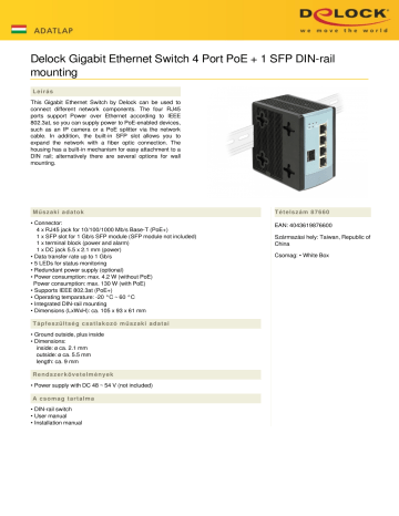 delock gigabit ethernet switch 4 port poe 1 sfp