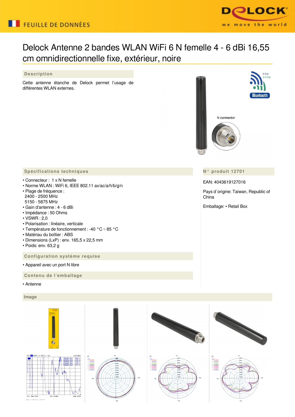 Delock Dual Band Wlan Wifi 6 Antenna N Jack 4 6 Dbi 16 55 Cm Omnidirectional Fixed Outdoor Black Data Sheet Manualzz