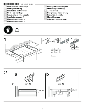 Neff T59FT50X0 Induction hob Installation Instruction | Manualzz