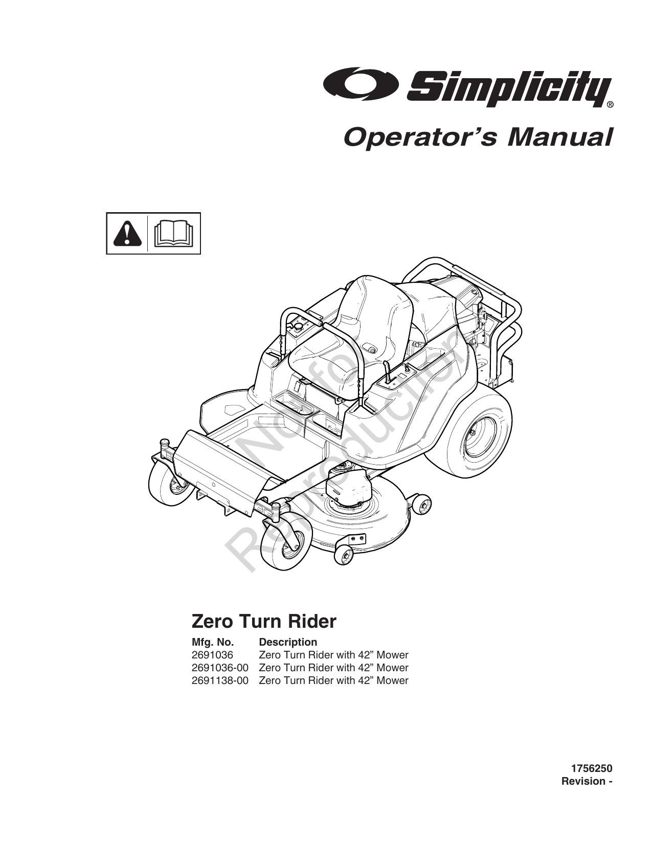 Simplicity zero on sale turn manual