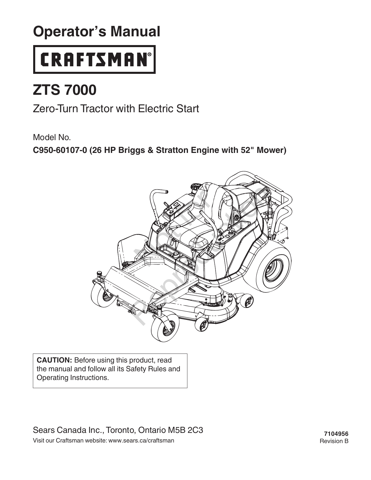 Voltage Regulator For Craftsman ZTS7000 Riding Mower Briggs & Stratton Powered 