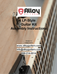 Alloy Guitars LP-Style Guitar Kit Manual