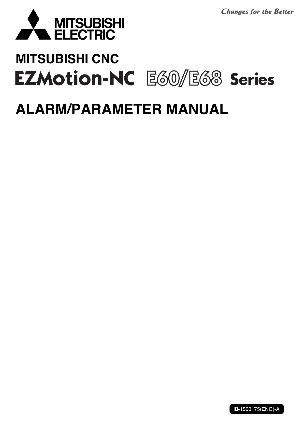 Mitsubishi Electric EZ Motion E60/E68 Series ALARM/ Owner's Manual 