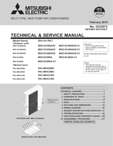 Mitsubishi Electric MXZ-8C60NA2 Owner's Manual | Manualzz