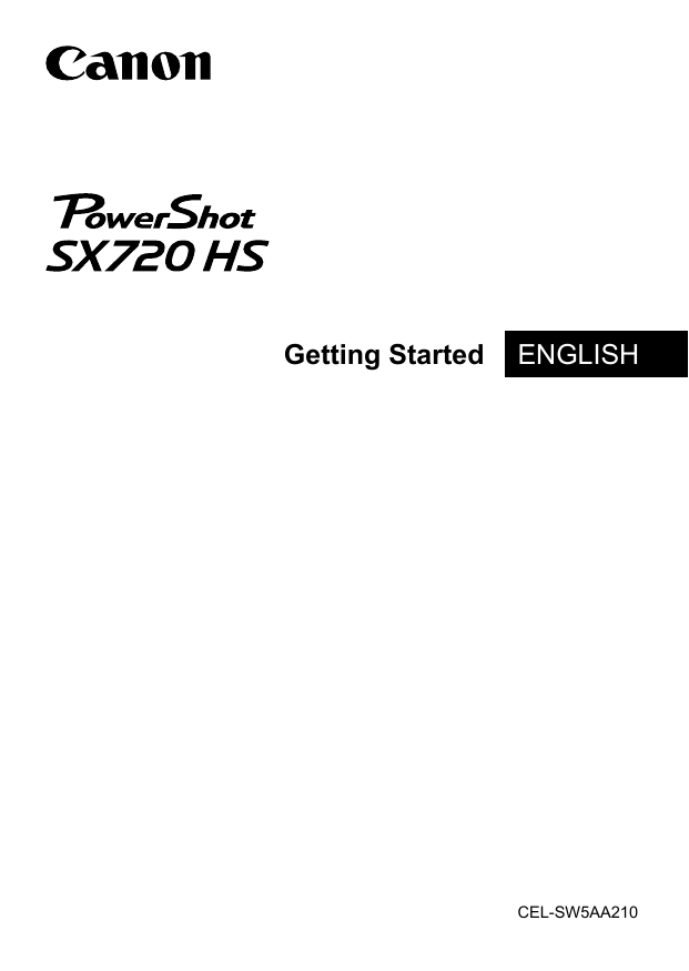 Canon Powershot Sx720 Hs Getting Started Manualzz