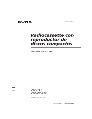 Sony CFD-222 El Manual Del Propietario | Manualzz