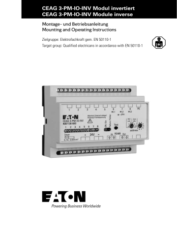 Eaton CEAG 3-PM-IO-INV Mounting And Operating Instructions | Manualzz