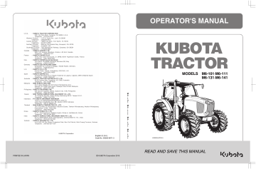 Kubota M6 101 M6 111 M6 131 M6 141 Operator S Manual Manualzz