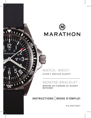 Marathon watches sales instructions