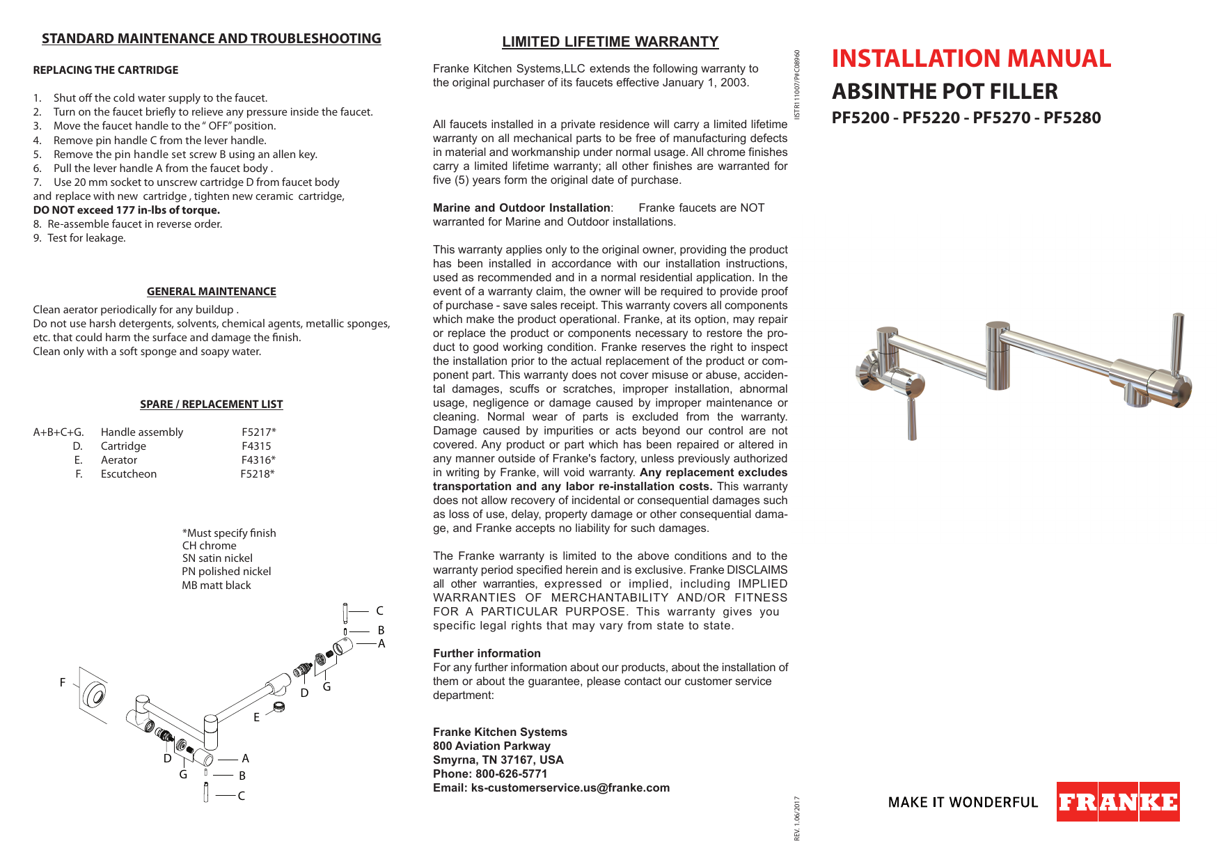 Franke Ff 200 Faucet Replacement Parts Reviewmotors.co