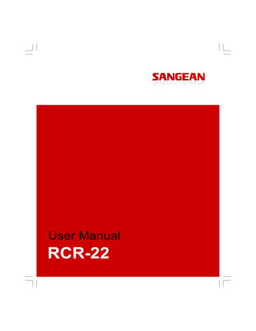 Sangean RCR-2RCR-22 User manual | Manualzz