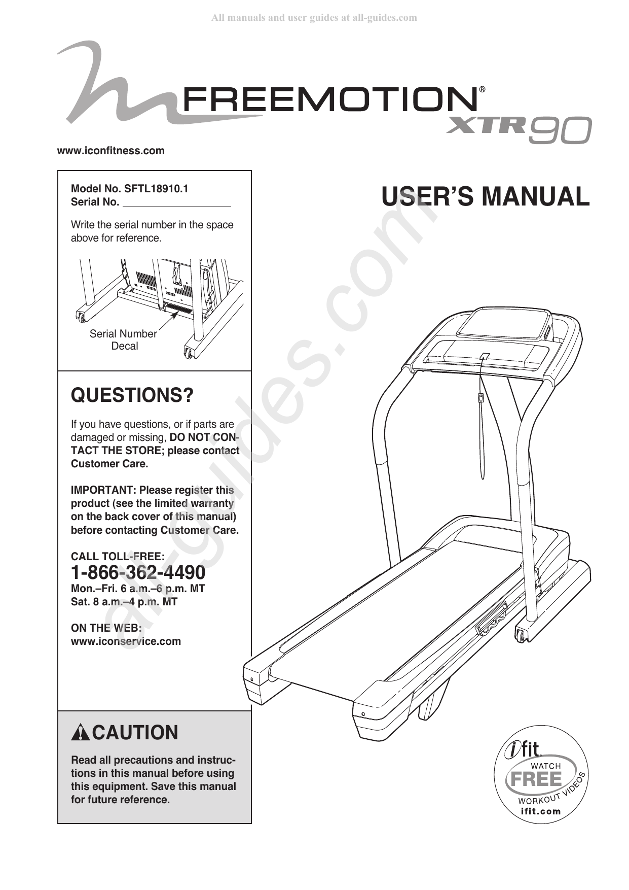 Freemotion xtr treadmill manual new arrivals