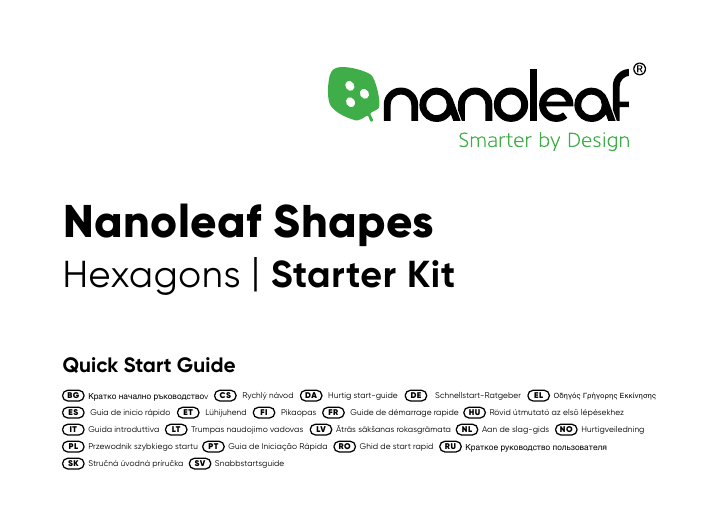 Nanoleaf Shapes Hexagon Starter Kits (NL42-6002HX-15PK) User manual