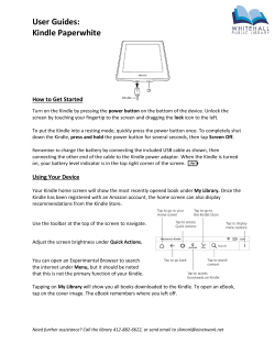 Amazon Paperwhite - Instruction manual, User manual | manualzz.com