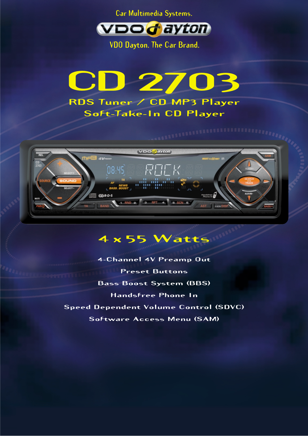 VDO CD 2703 Datasheet | Manualzz