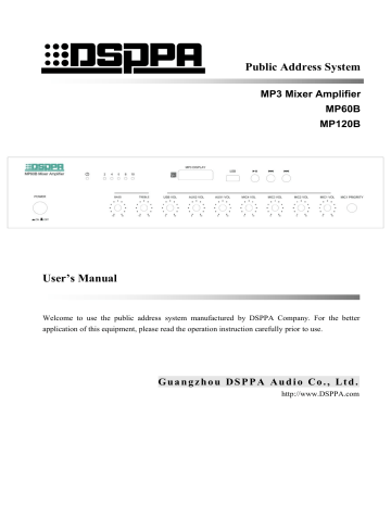 DSPPA MP60B User Manual | Manualzz