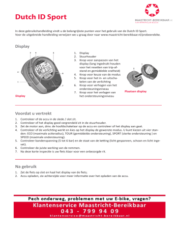 Dutch ID E-Bike de handleiding | Manualzz