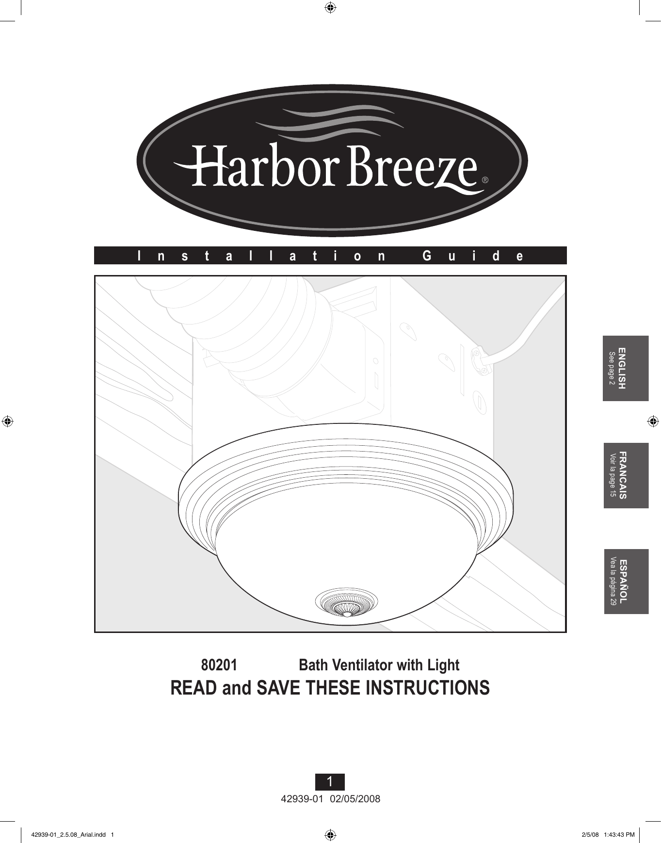 Hunter 83001 Ventilation Riazzi Bathroom Exhaust Fan With Light