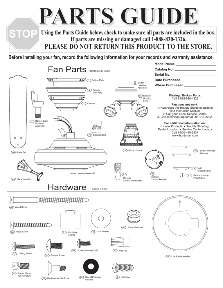 Hunter Fan 28007 User manual | Manualzz