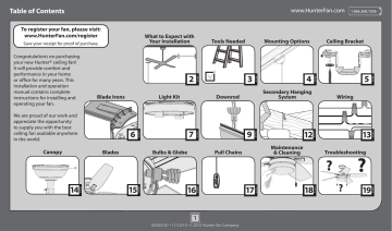 Hunter Fan 59181 Owner's manual | Manualzz