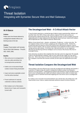 Broadcom Fireglass Threat Isolation Specification