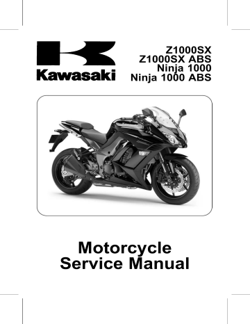 Kawasaki Ninja 1000, Ninja 1000 ABS, Z1000SX ABS Service Manual | Manualzz