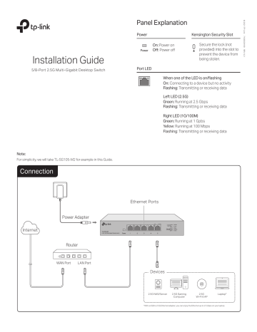 TP-Link TL-SG105-M2 5-Port 2.5G Desktop Switch Installation Guide ...