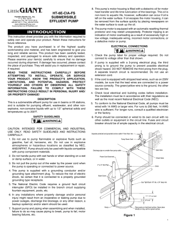 Little Giant HT-6E-CIA-FS Manual | Manualzz