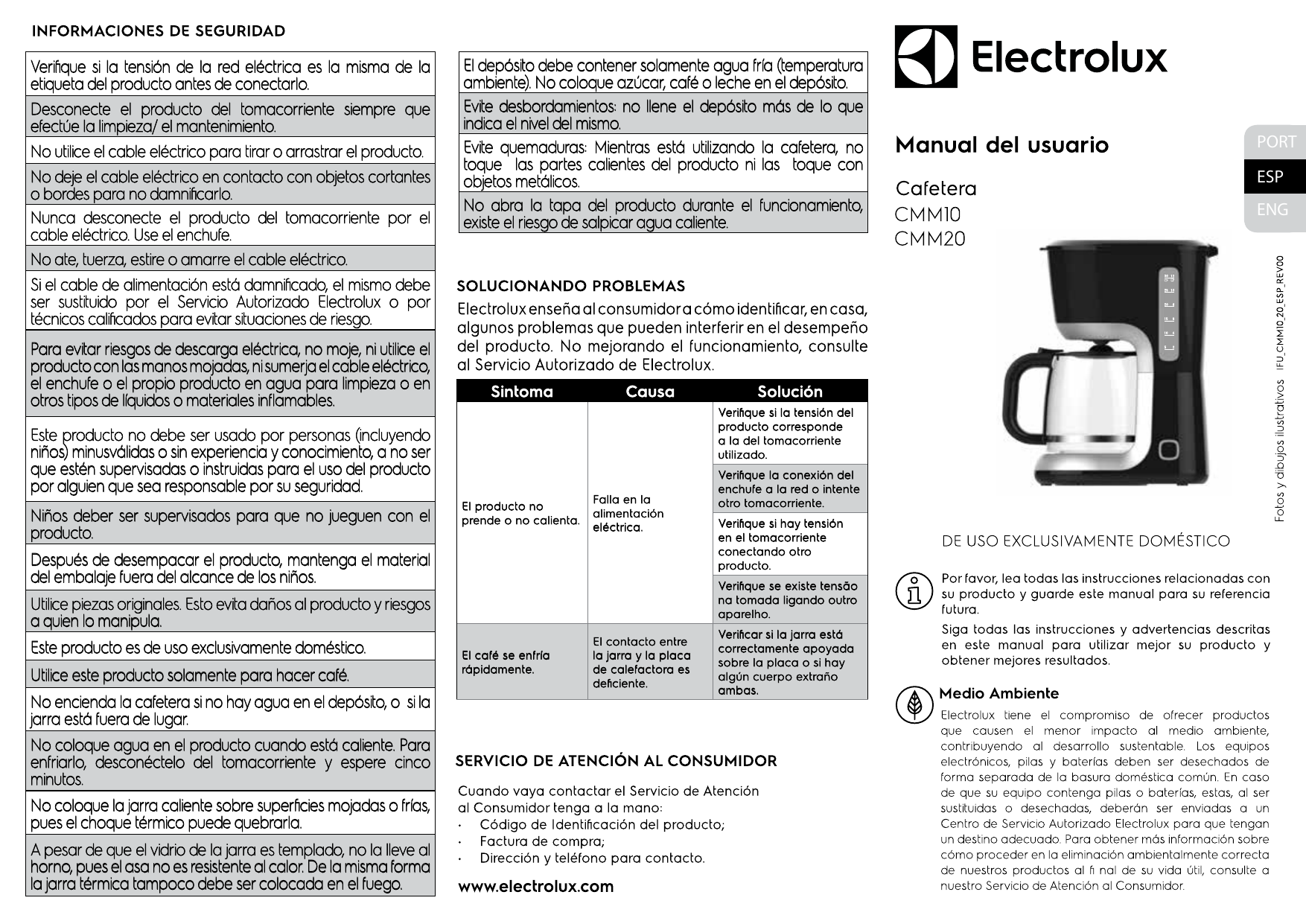 Electrolux CMM20 Manual de usuario | Manualzz