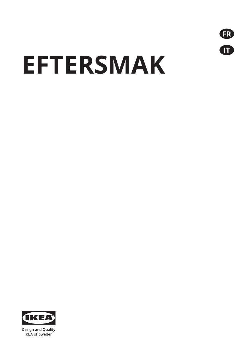 IKEA EFTERSMAK Manuale utente | Manualzz