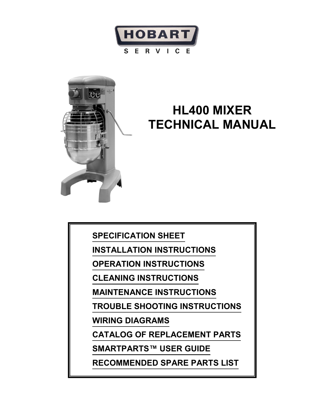 Hobart Dough Mixer Spare Parts List Reviewmotors.co