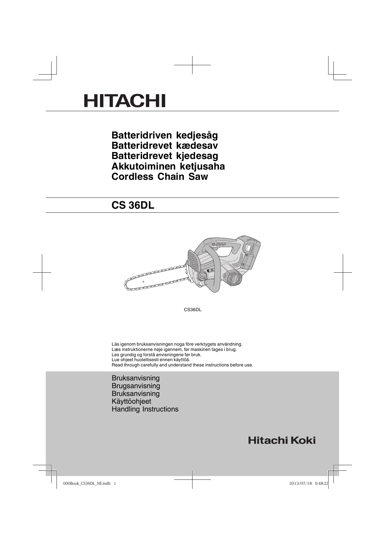 Image of Hitachi CS 30Y chainsaw at Hitachi Direct
