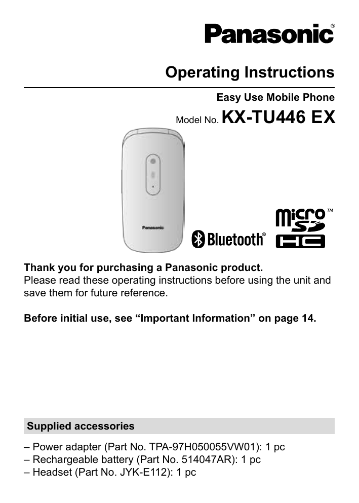 Panasonic Kxtu446exg Kxtu446exr Kxtu446exb Kxtu446ex1 Operating Instructions Manualzz