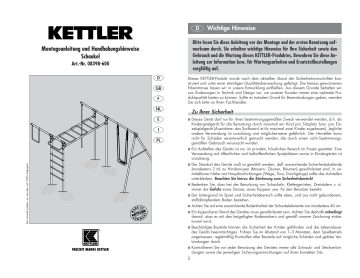 Kettler SCHAUKEL 08398600 Bedienungsanleitung Manualzz