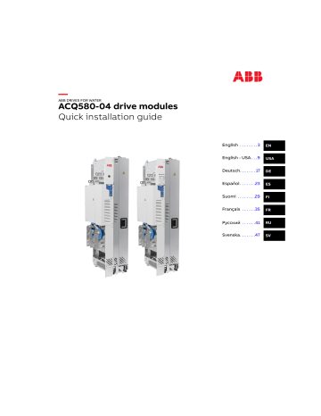 ABB ACQ580-04 Quick Installation Manual | Manualzz