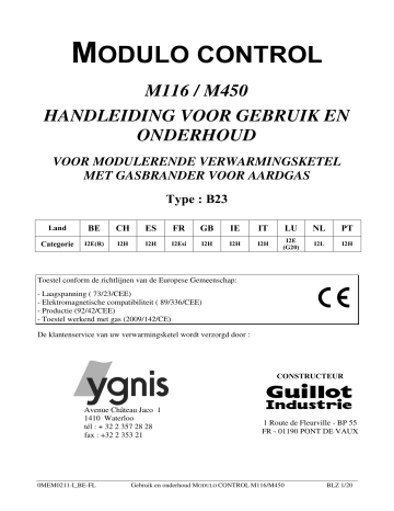 Ygnis MODULO CONTROL de handleiding | Manualzz