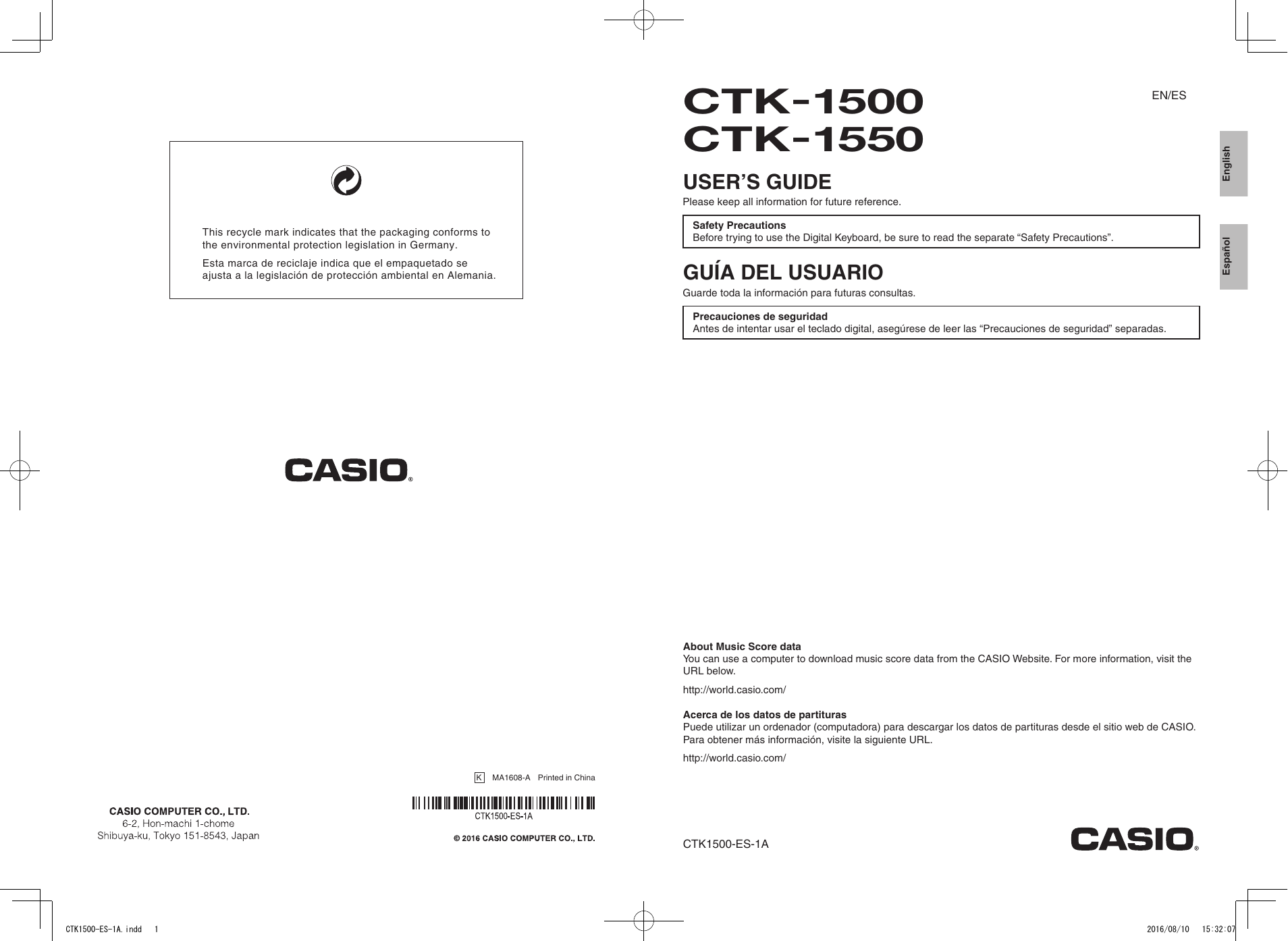 Ctk 1550 manual sale