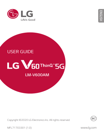 LG LM-V605N V60 ThinQ 5G User Manual | Manualzz
