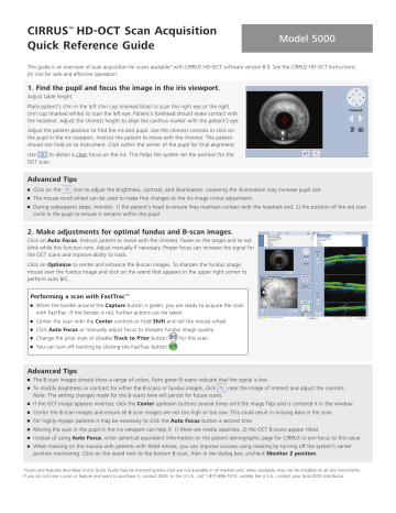 Zeiss 5000 CIRRUS HD-OCT Scan Acquisition User Manual | Manualzz