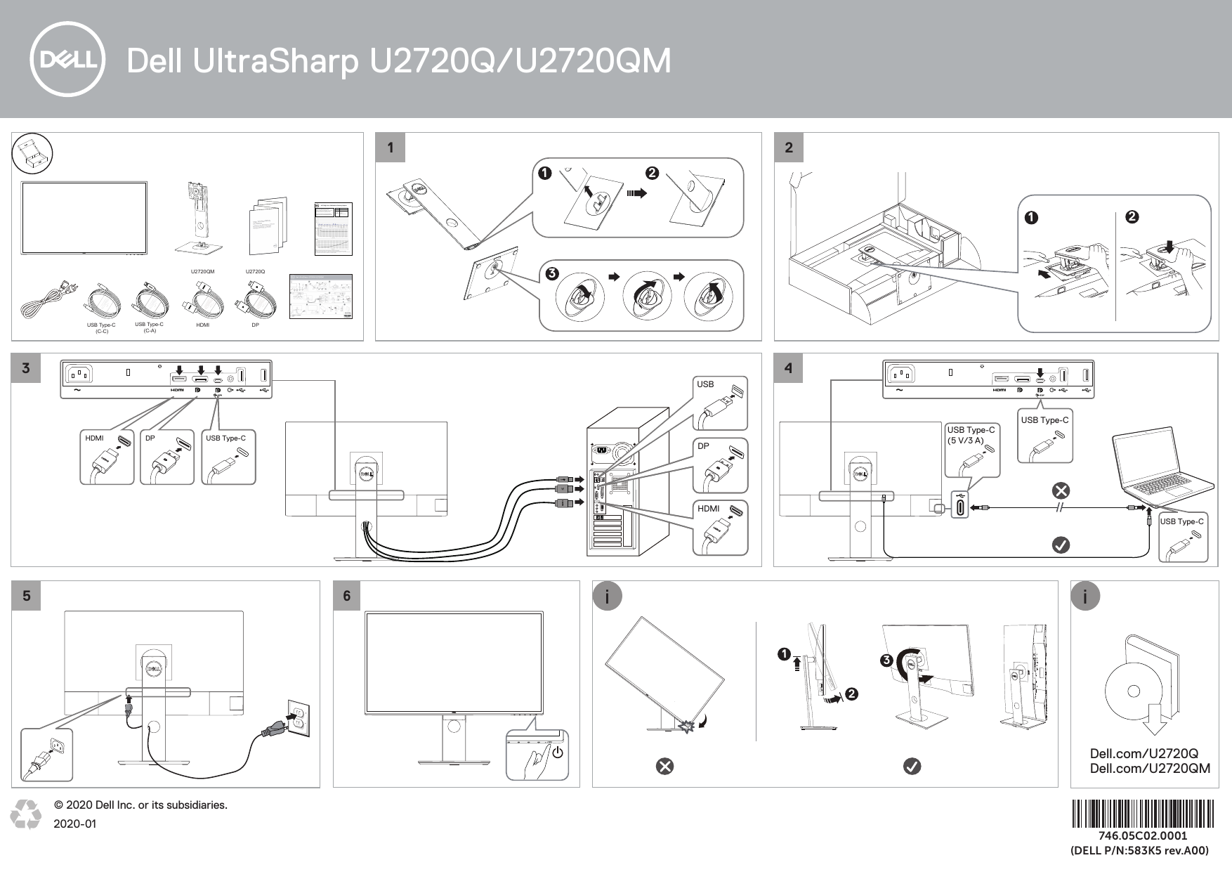 waste away Candy Against the will Dell UltraSharp U2720Q/U2720QM LCD Monitor User Manual | Manualzz