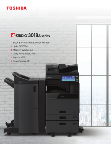 Toshiba e-Studio 3018A Series Black & White Multifiction Printer Specification | Manualzz