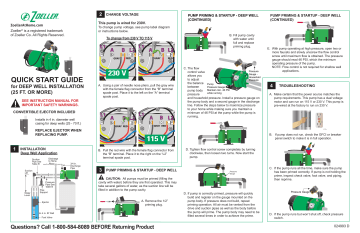 Zoeller Deep Well Installation Manual | Manualzz