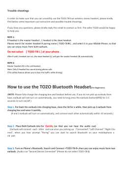 Tozo t8 earbuds discount manual